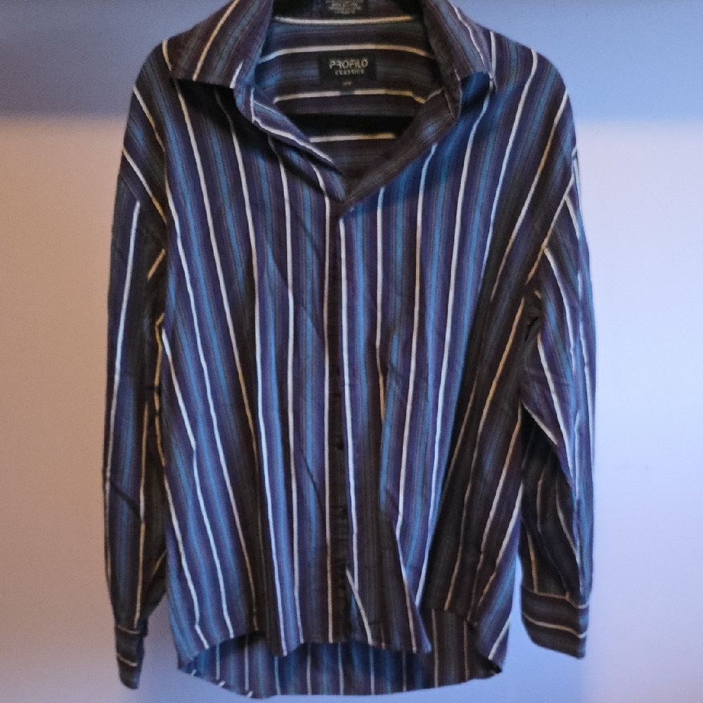 Men's Striped Blue Shirt